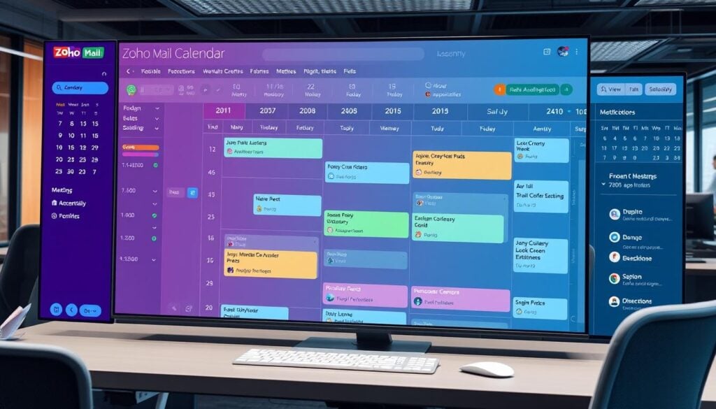 Zoho Mail Calendar Interface