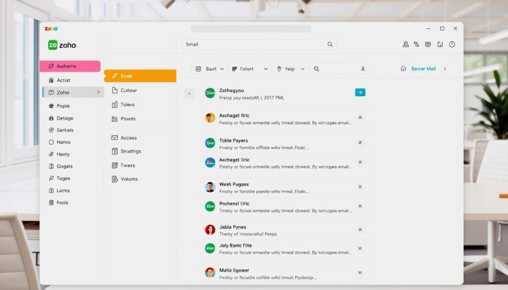 Zoho Mail user interface Zoho Mail user interface